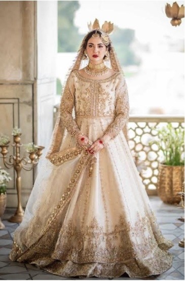 Walima Dresses-White and Gold