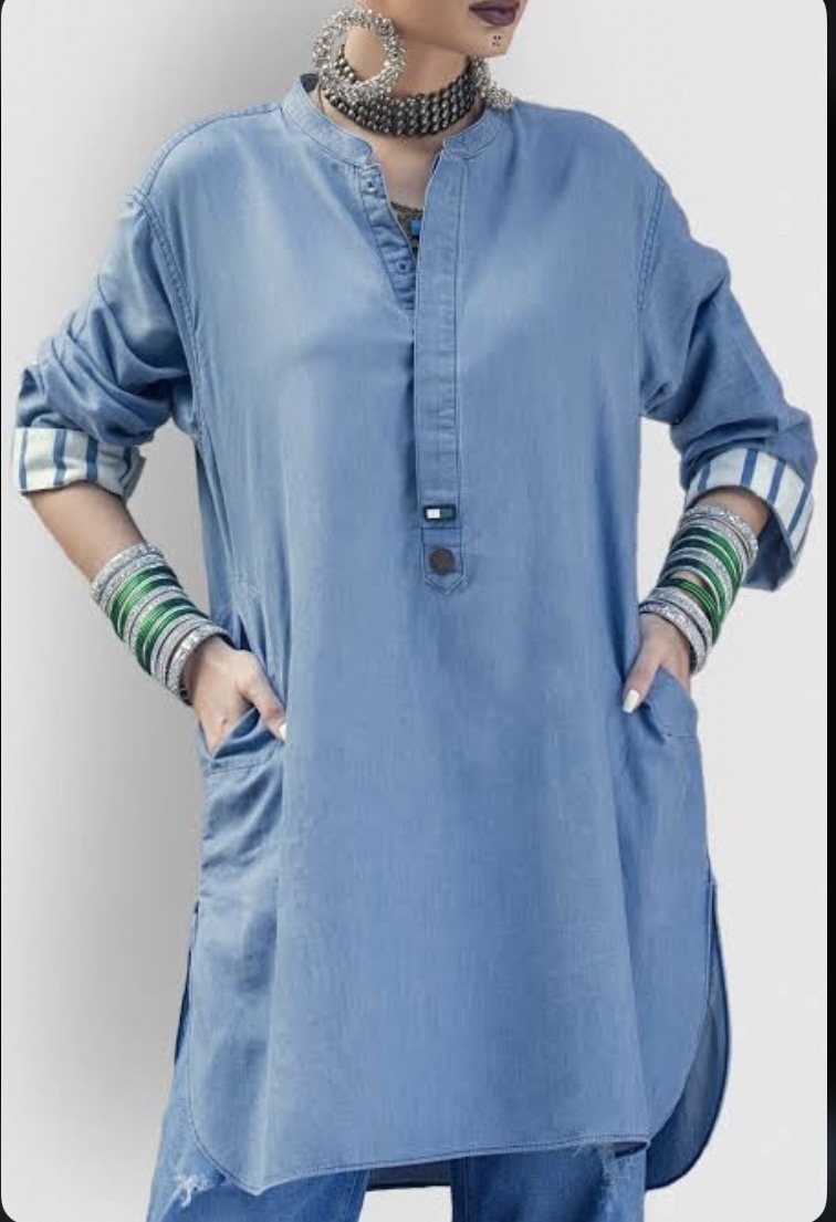 Latest Kurta Designs for Women-Fusion Kurtas