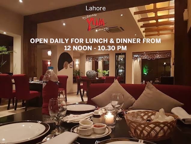 Chinese Restaurants in Lahore-Yum Chinese and Thai